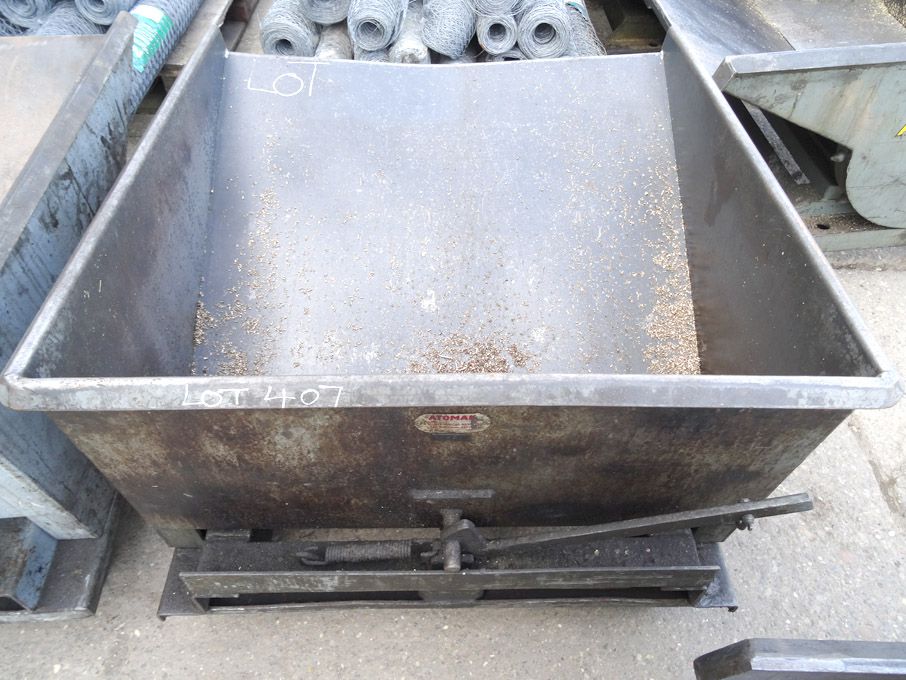 Atomak mobile forkable tipping skip, 750x750x250mm...
