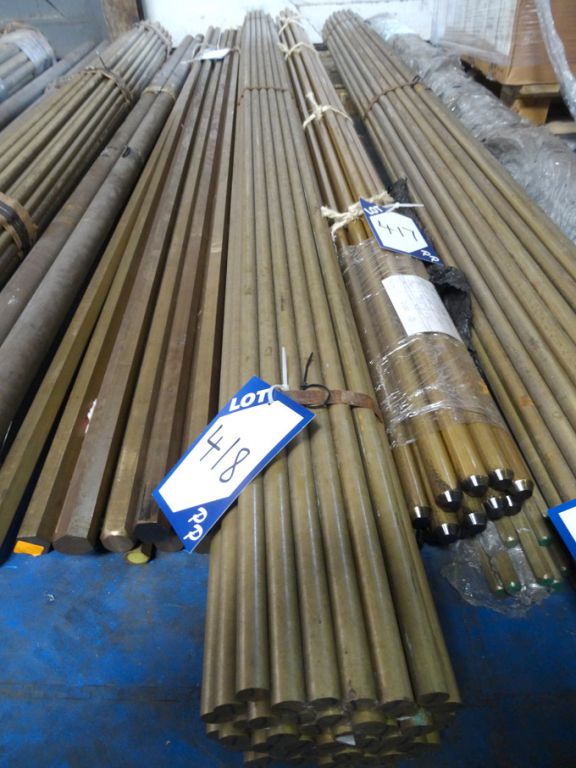 48x 20mm dia x 3050mm approx round brass bars - lo...