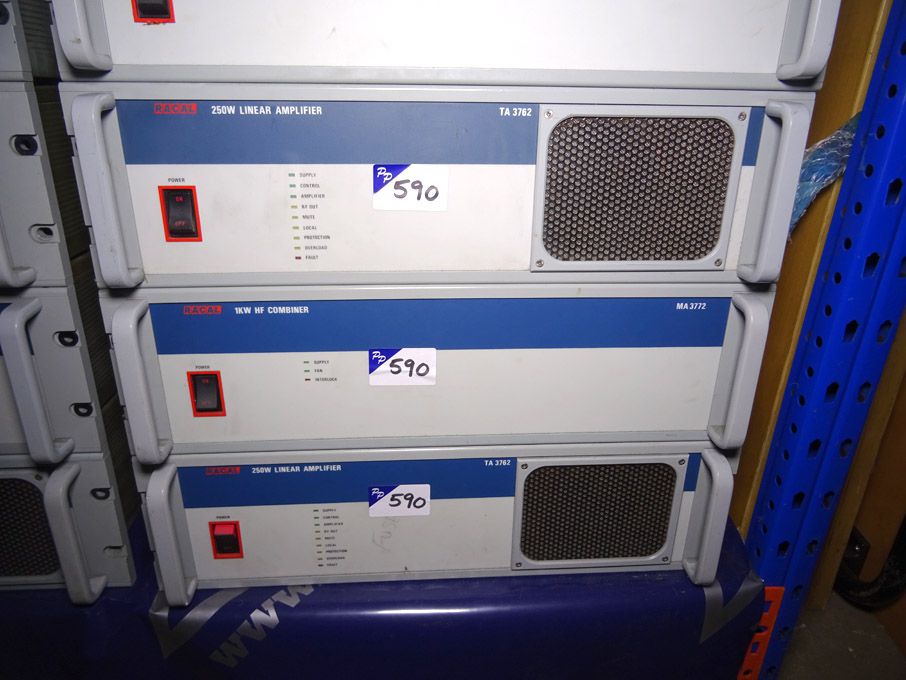 Racal TA 3762 linear amplifier, 250W, 2x Racal MA...