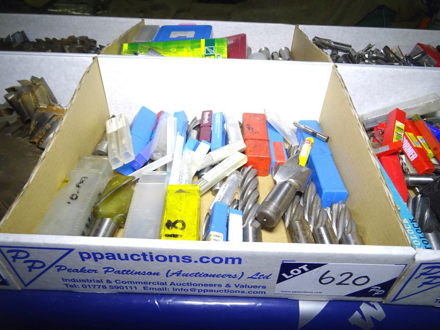 Qty various end mills to 33mm - lot located at: PP...