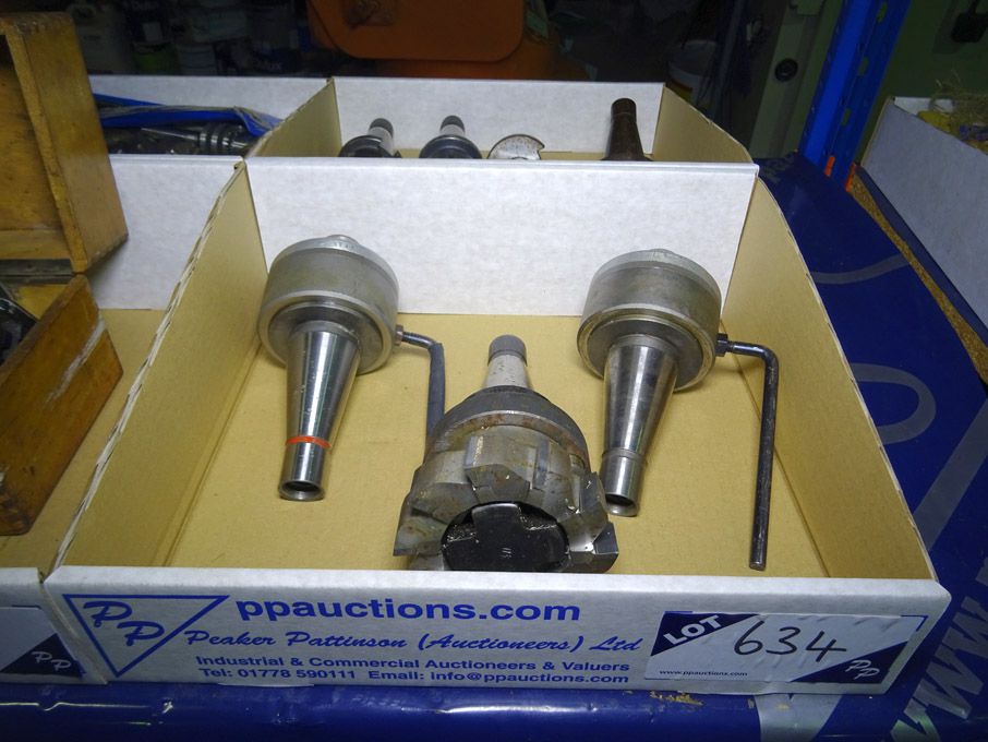 3x taper tool / collet holders etc - lot located a...