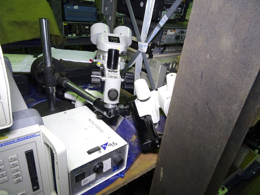 Qty various microscopes inc: Kyowa on stand, Intra...