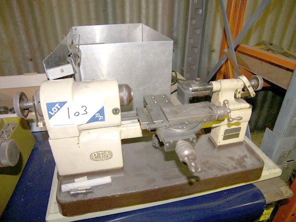 Pultra collet lathe, 40mm CH 180mm b.c. variable s...