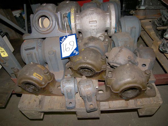 Qty various size FAG, SKF etc bearing housings on...