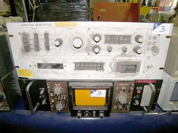 Telequipment D1011R oscilloscope, PSI EM170 Functi...
