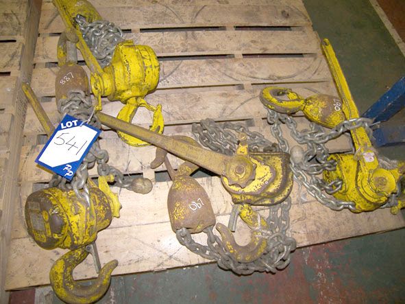 2 Pairs Yale 6 ton swl manual block & tackle pulle...