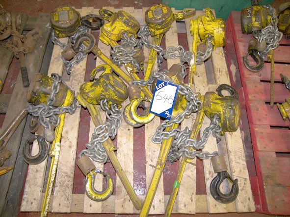 8x Yale 3 ton swl manual block & tackle pulleys (t...