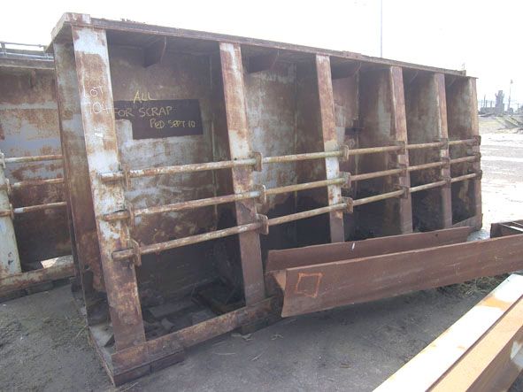 Steel berth stool, 5.5m long x 2.2m high (approx),...