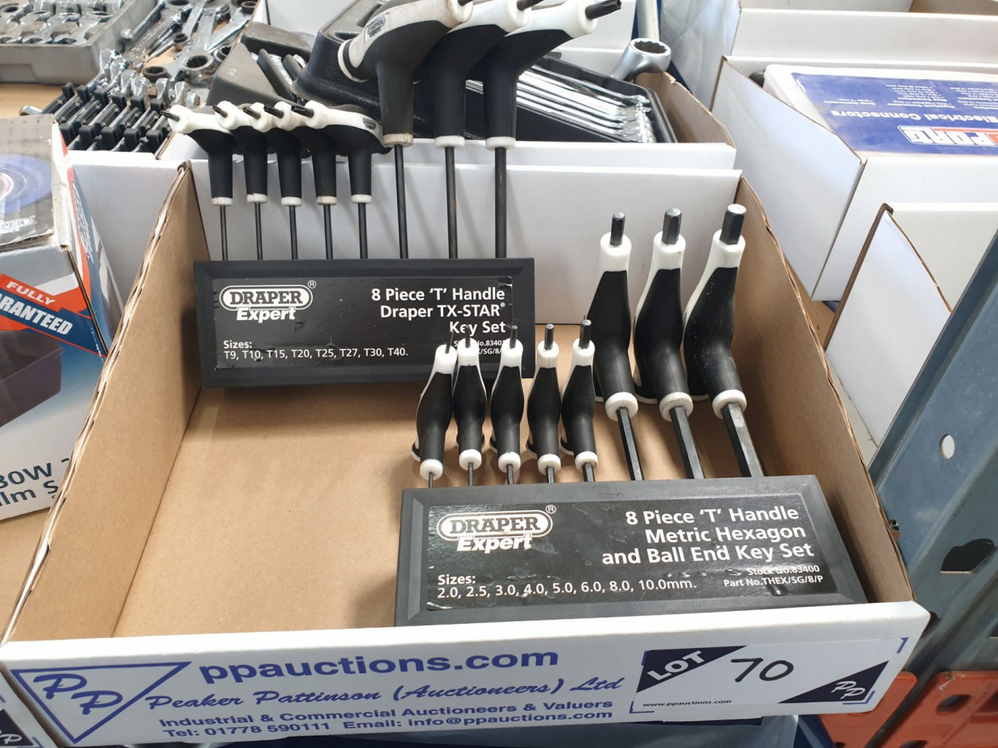 2x Draper Expert 8 piece T handle TX-Star, Allen k...
