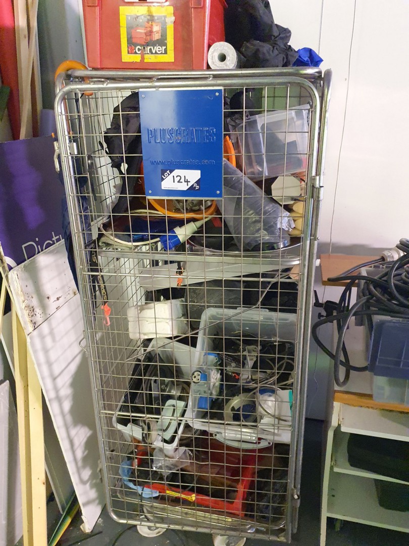 Mobile wire cage trolley inc: various polaroid aut...