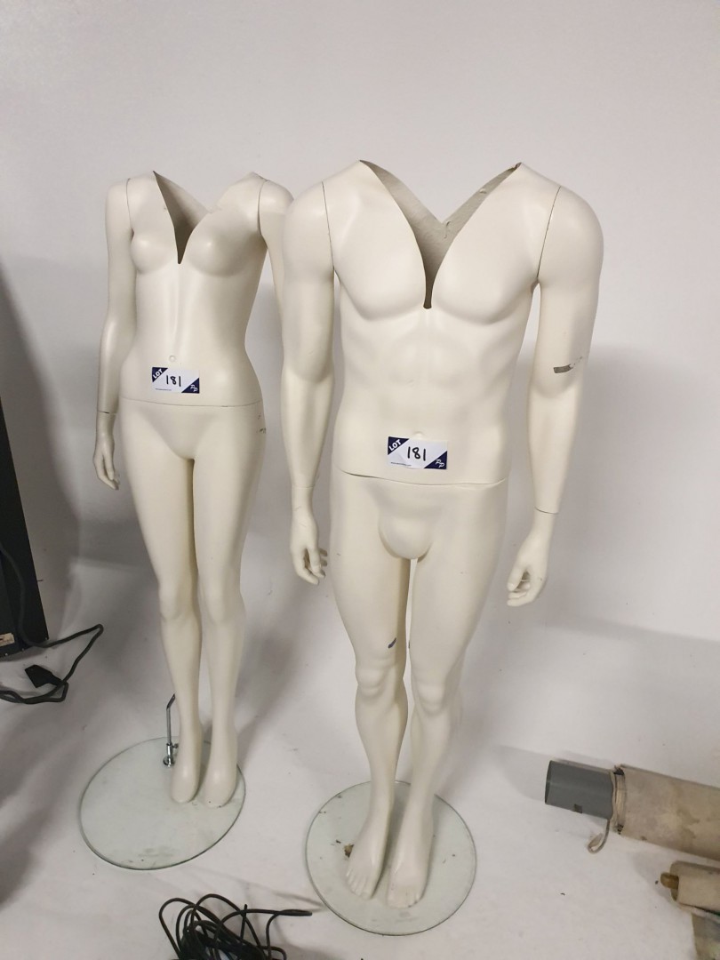 Male & Female mannequins, freestanding