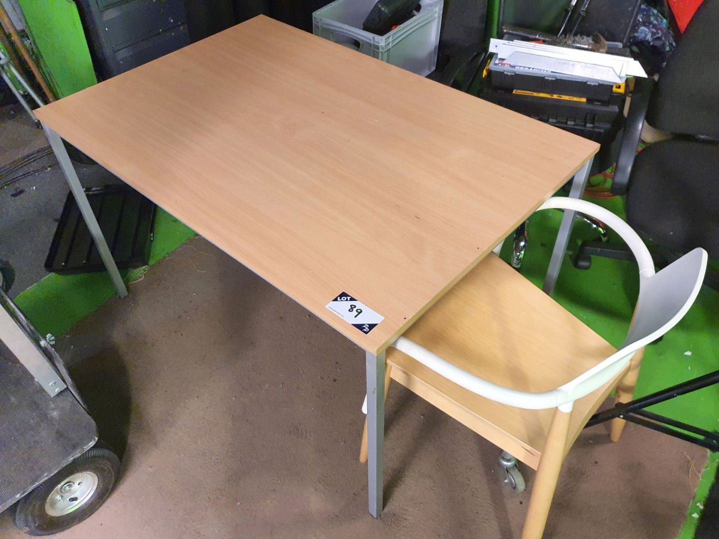 Maple office table, 1200x800mm with maple / white...