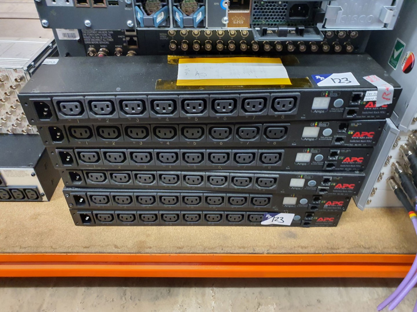 6x APC 10/100 switched rack PDU's