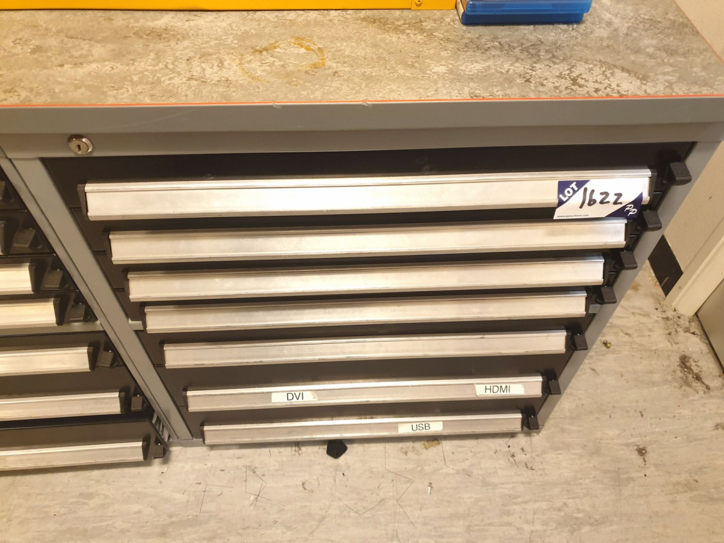 Metal 7 drawer storage cabinet, 500x800x500mm