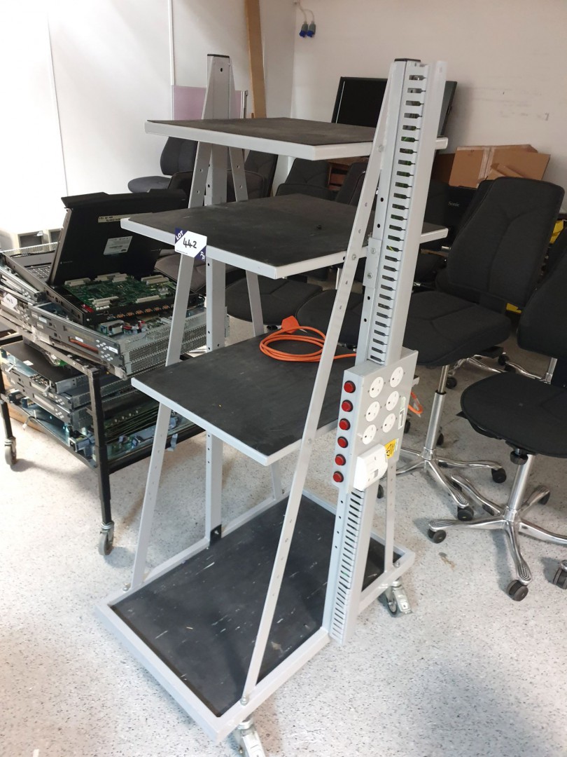 Metal mobile electronic component trolley, multi s...