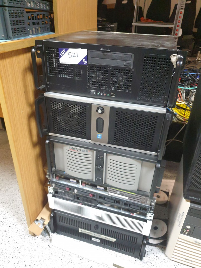 Qty various rack type PC's, server units etc