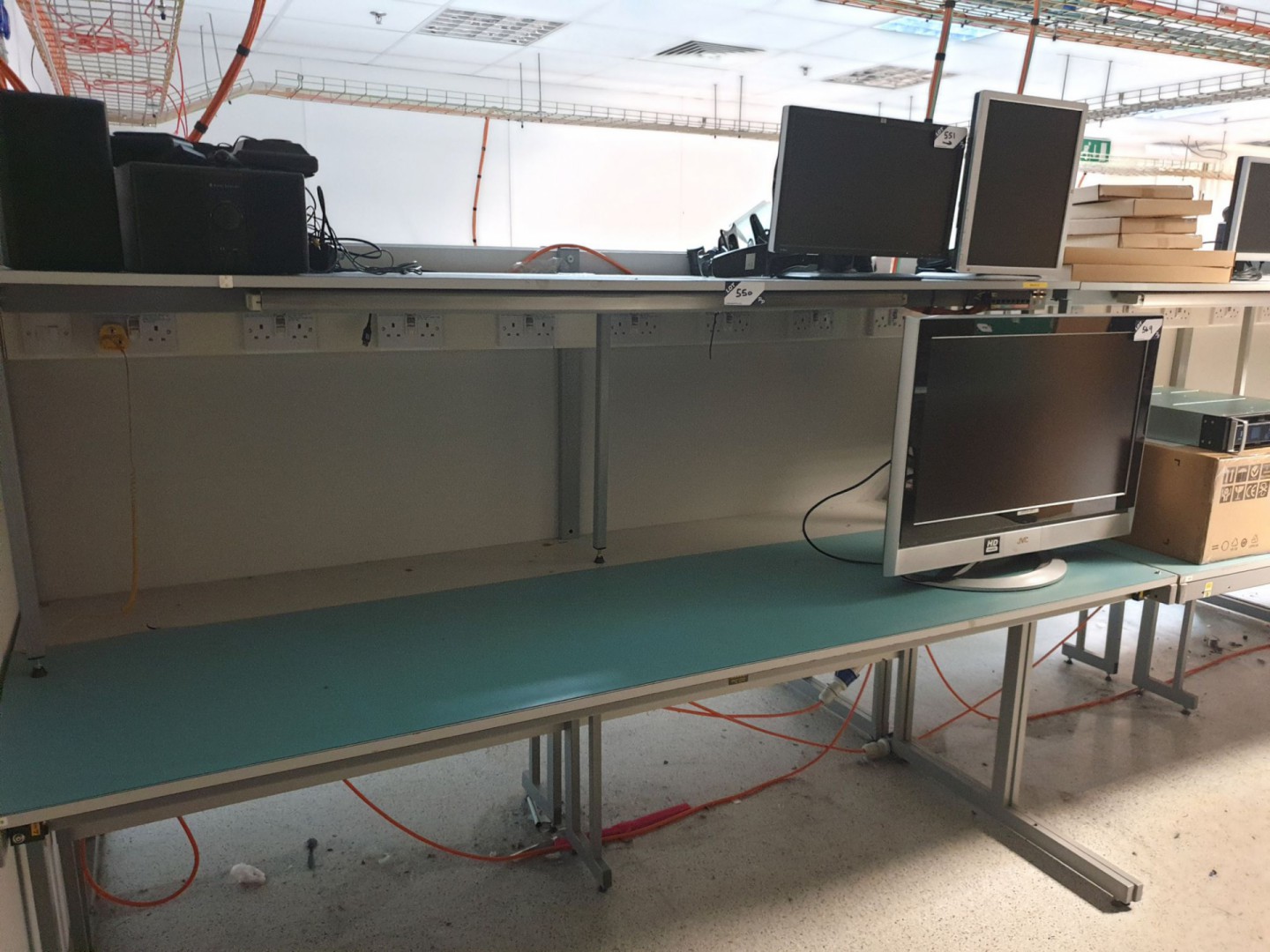 Modulux electronic laboratory table, 2 tier, 2400x...