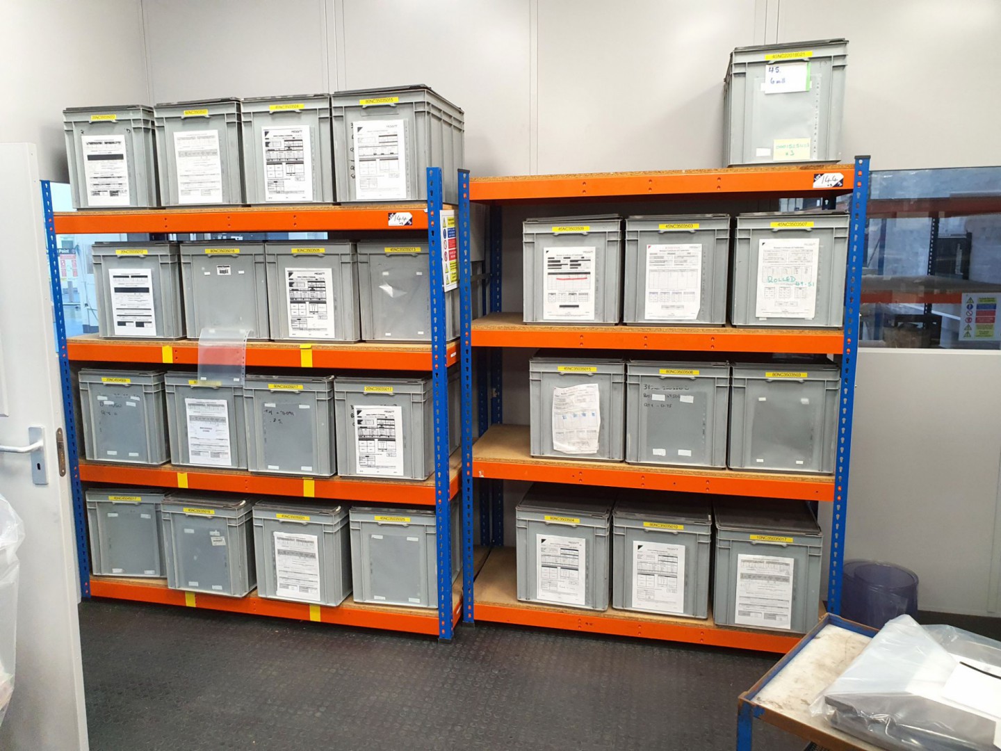 3x various size bays of boltless pallet racking, 2...