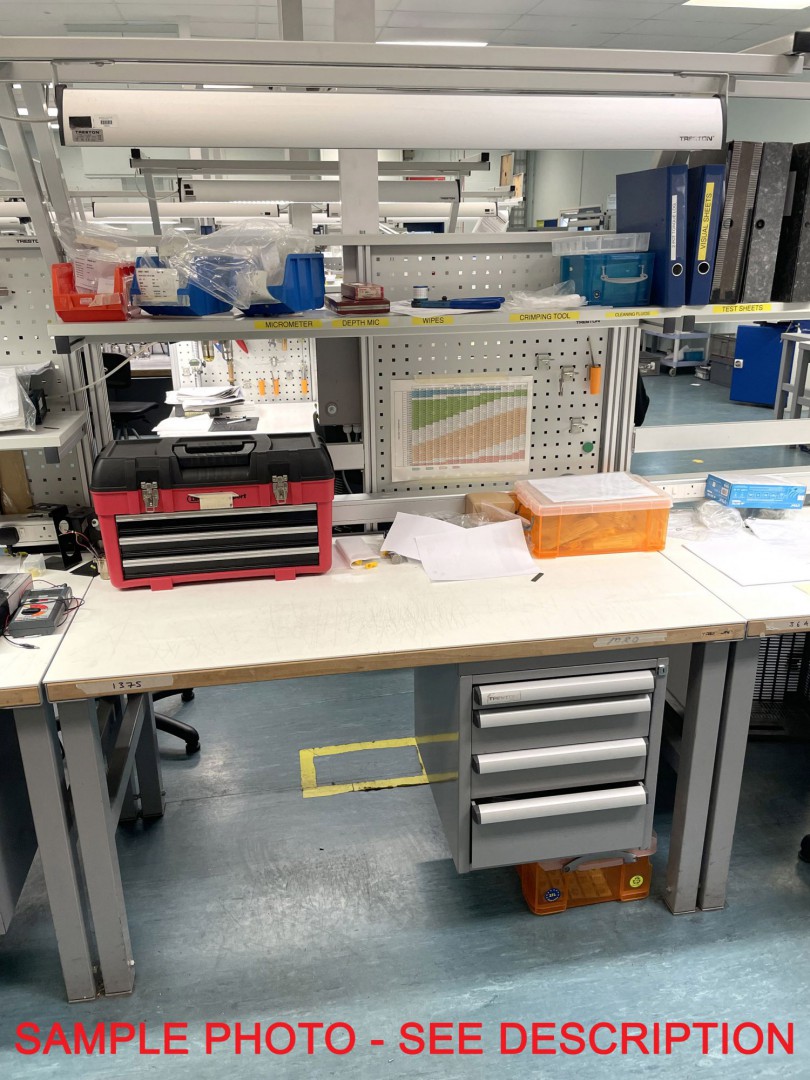 Treston laboratory workbench, 1200x600mm with ligh...