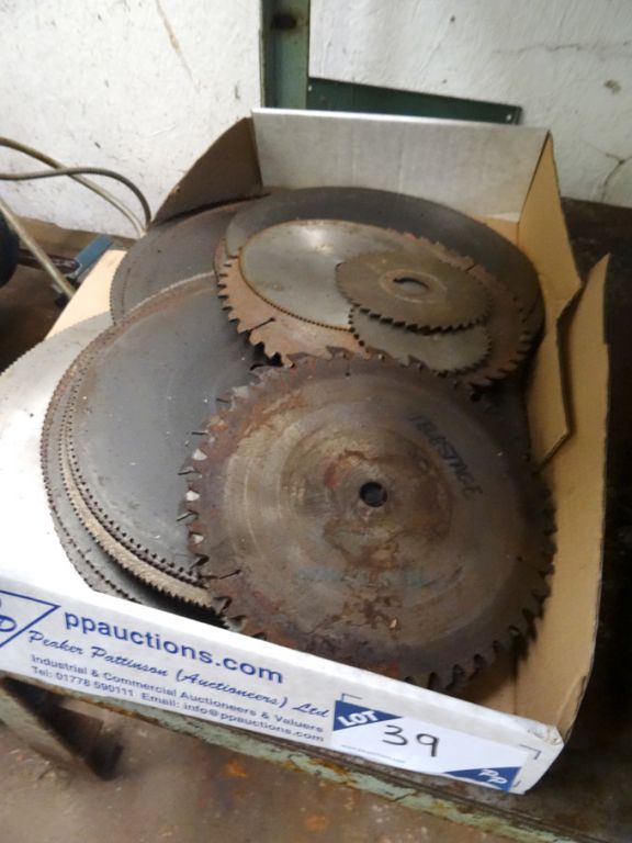 Qty HSS saw blades to 14" dia approx