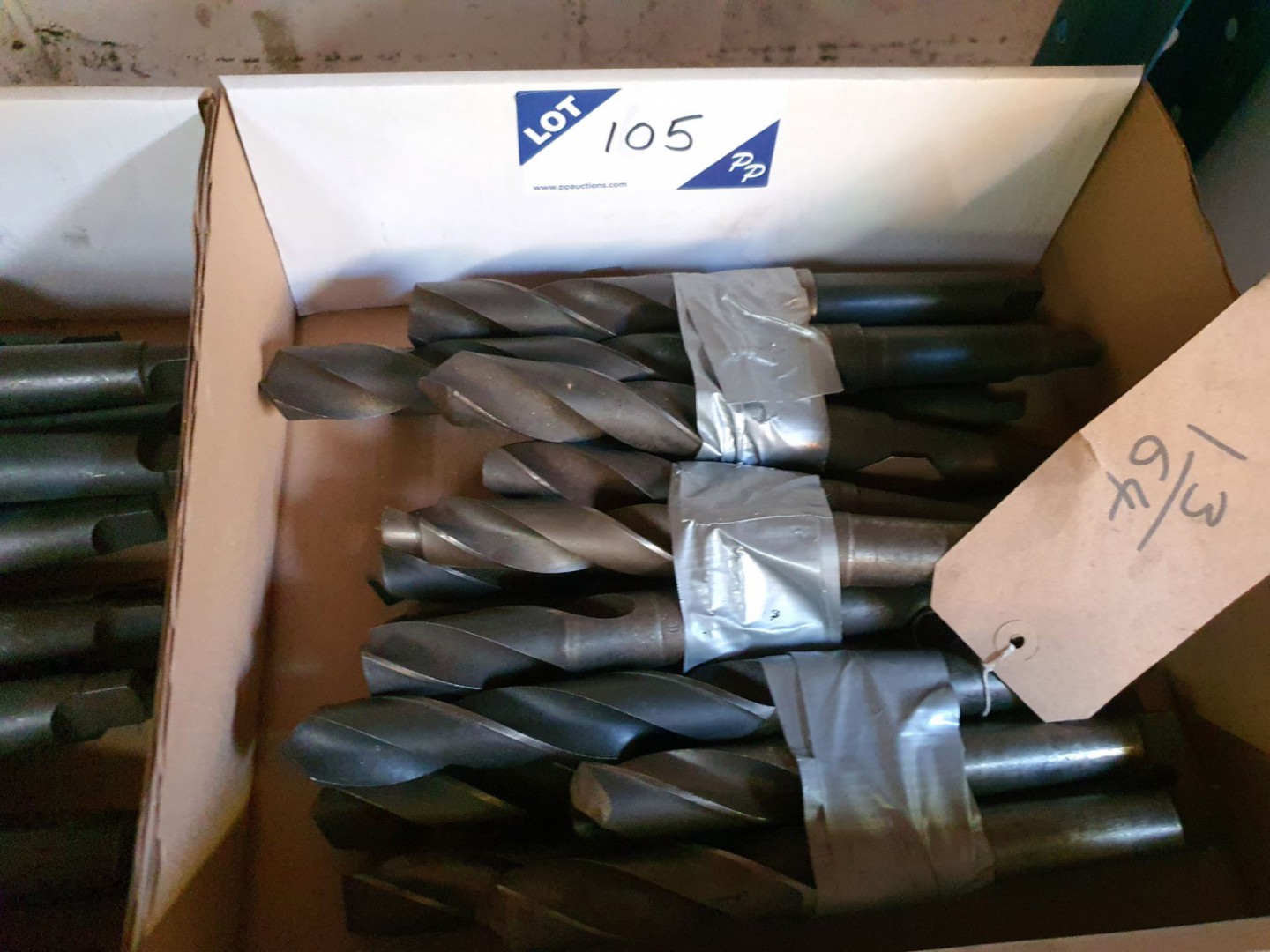 Qty various HSS taper shank drills to 13/64" - Lot...