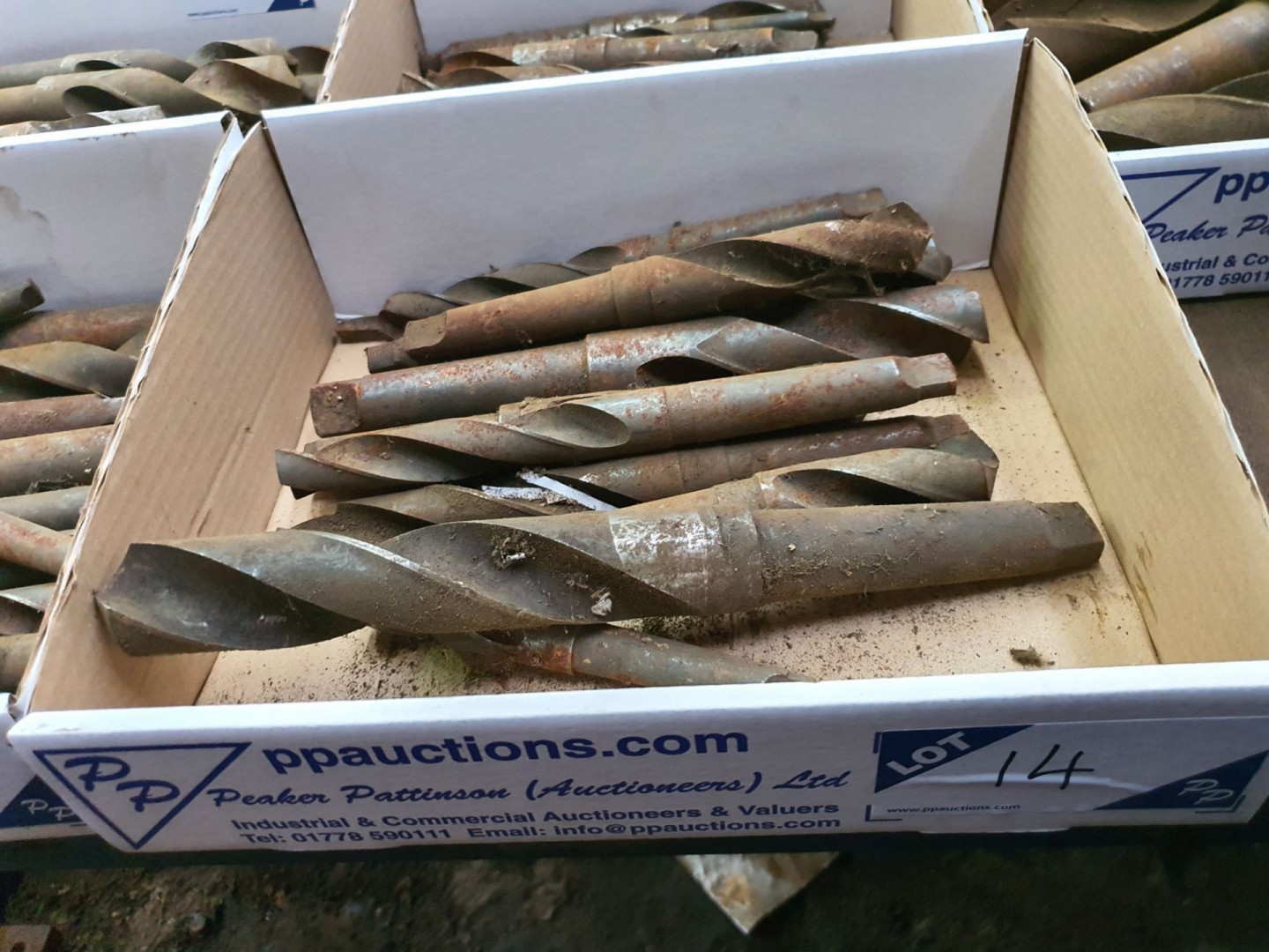 Qty various HSS taper shank drills to 40mm approx...