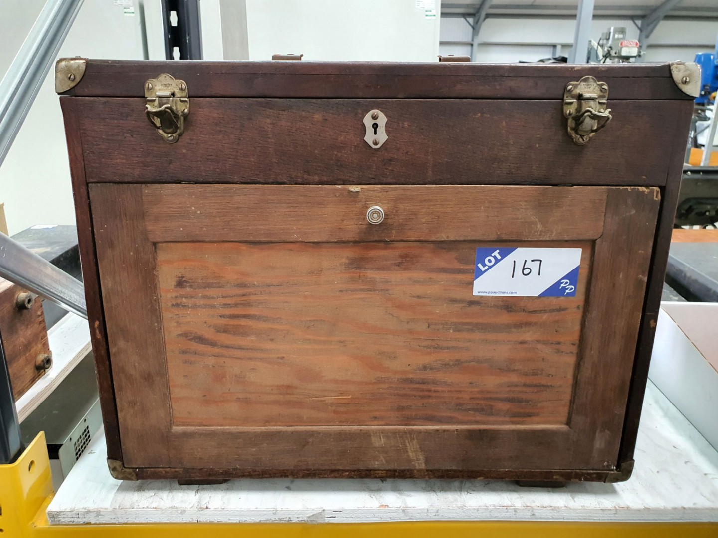 Vintage wooden multi-drawer tool chest, 550x280x44...
