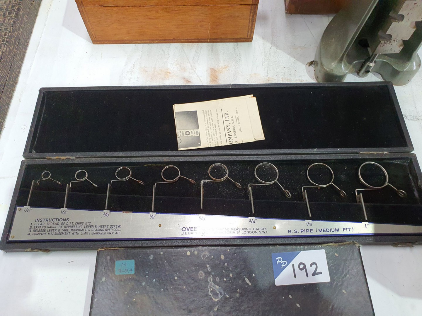 2x Baty O-Vee thread measuring gauges in boxes - L...