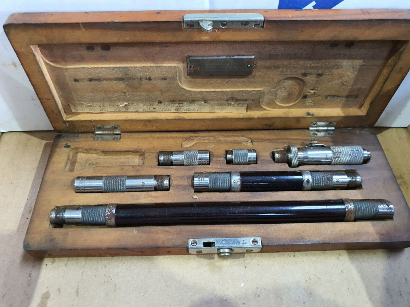 Qty various internal micrometers inc: Carl Zeiss,...