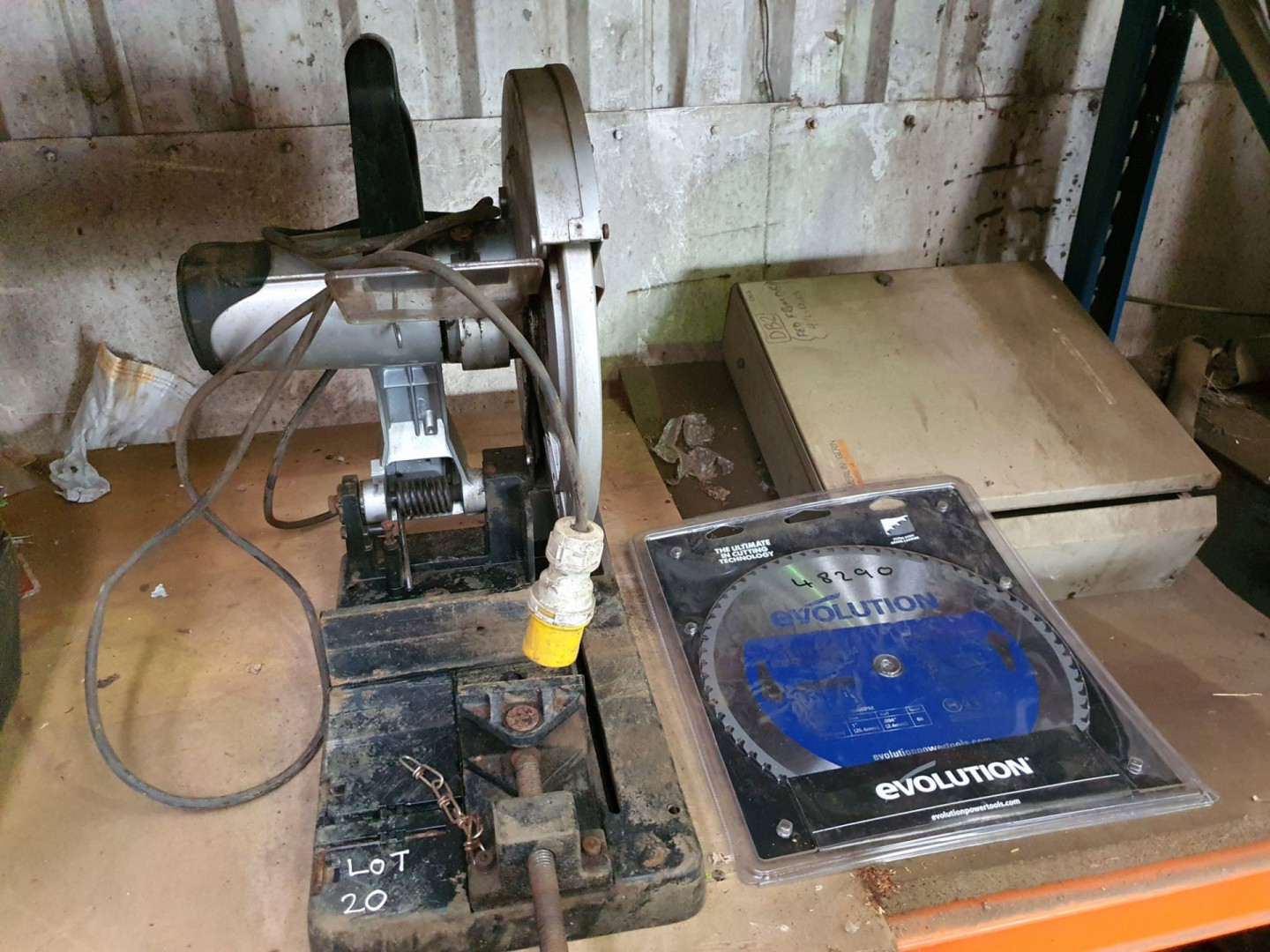 Evolution 355 Raptor chop saw, 110v, 14" dia blade...