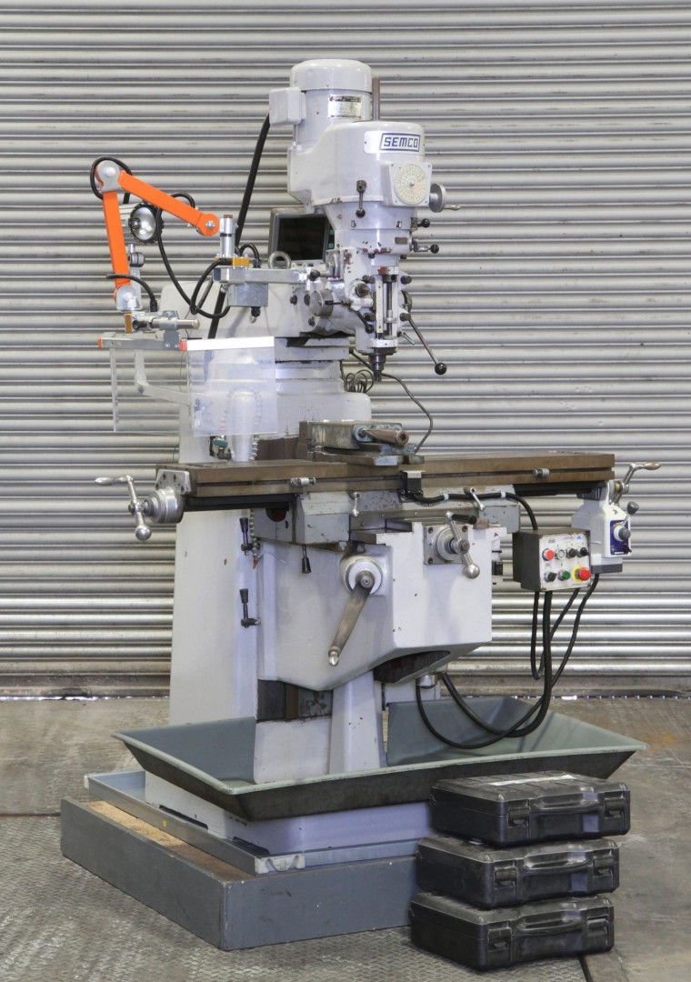 Semco LC185 VS turret mill, powerfeed, 50-3750rpm,...