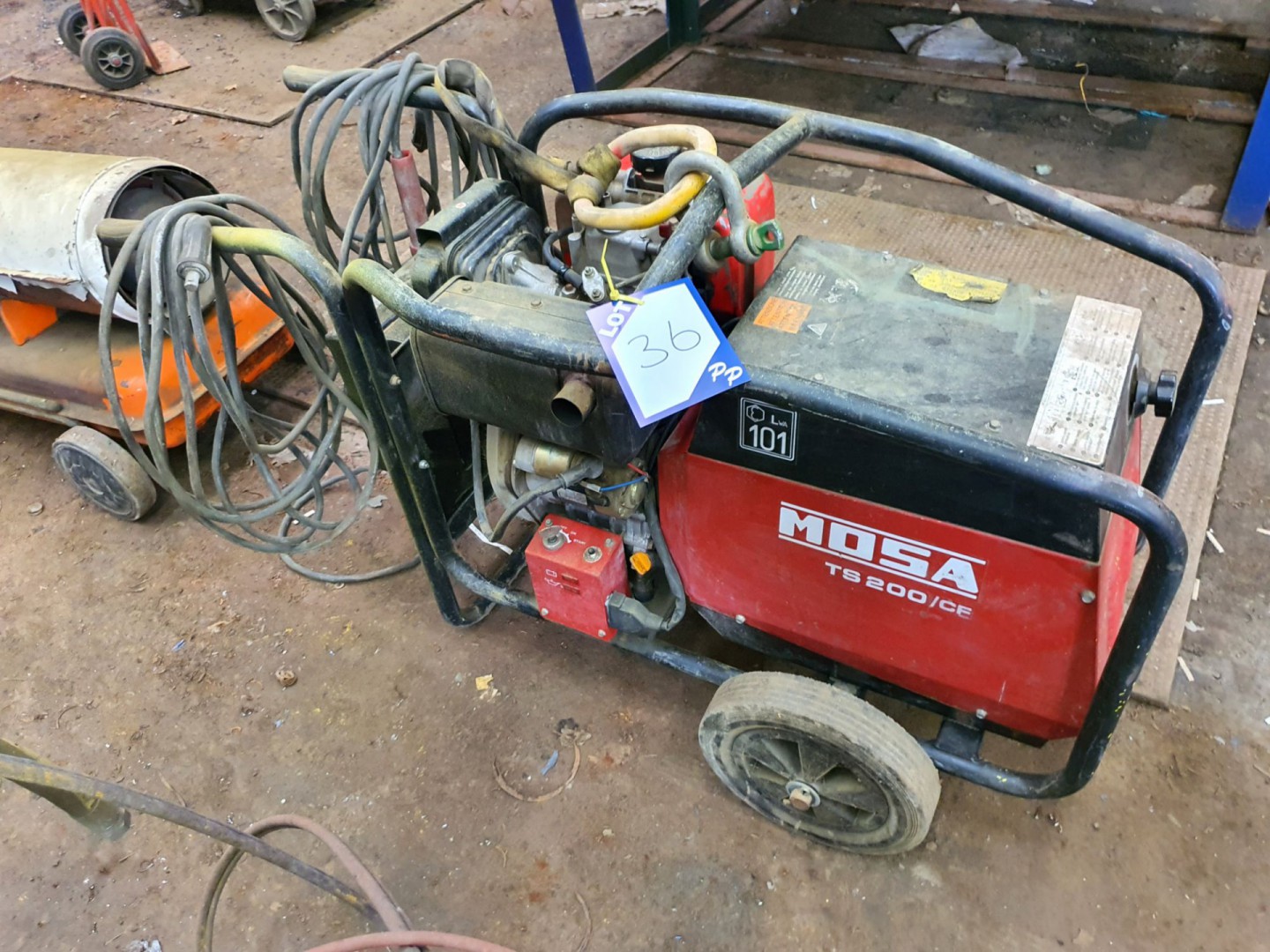 Mosa TS200/CF mobile generator welder, 3kva, 3000r...