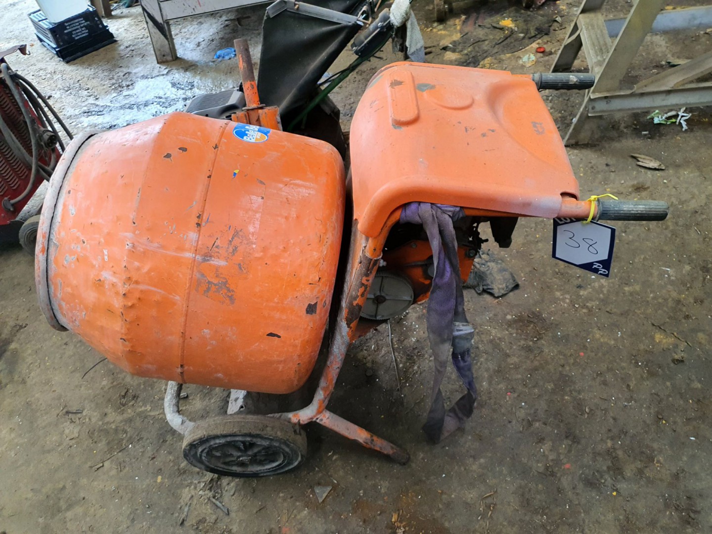 Belle M47B petrol cement mixer inc: stand (2008) -...