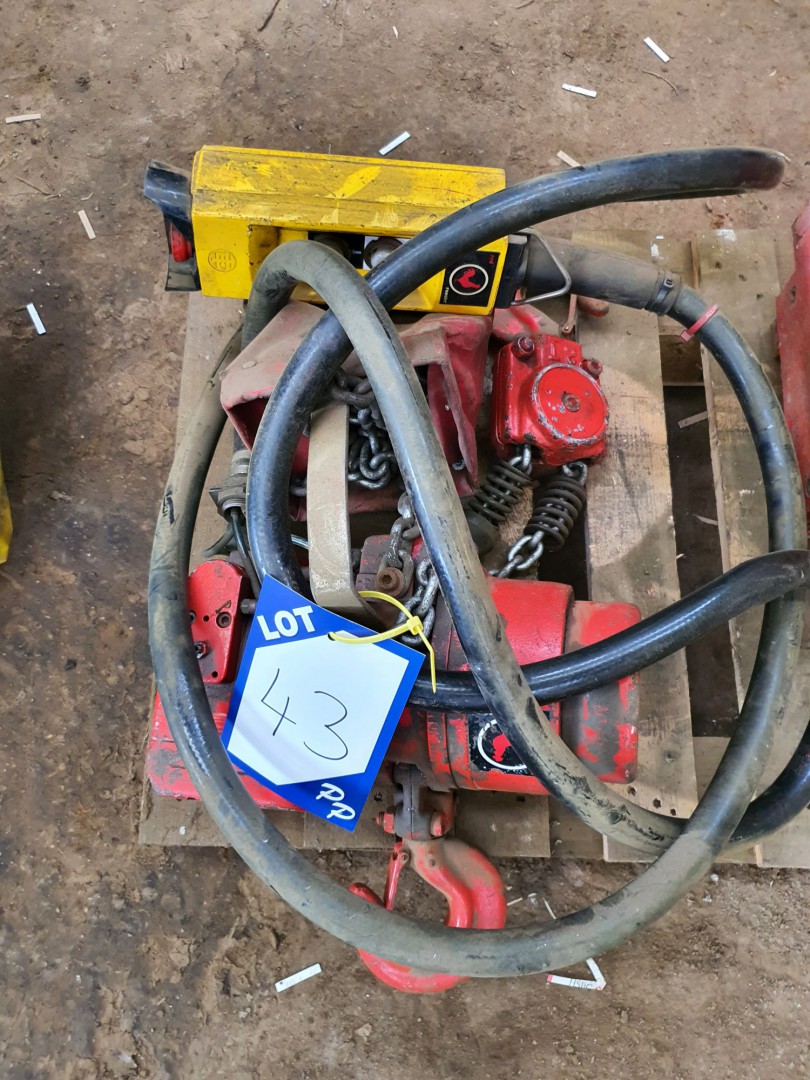 TCR-2000 pneumatic chain hoist, pendant control, 2...
