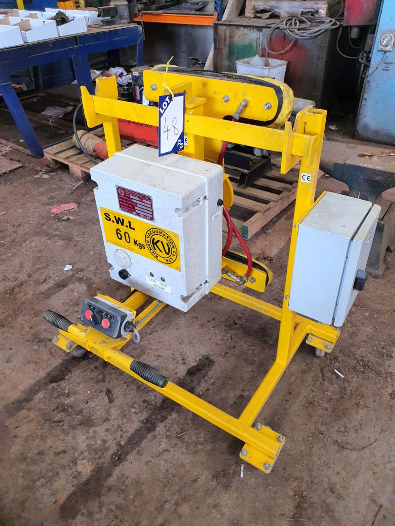 Kilner vacuum lifter, 60kgs max (2017) - Lot Locat...