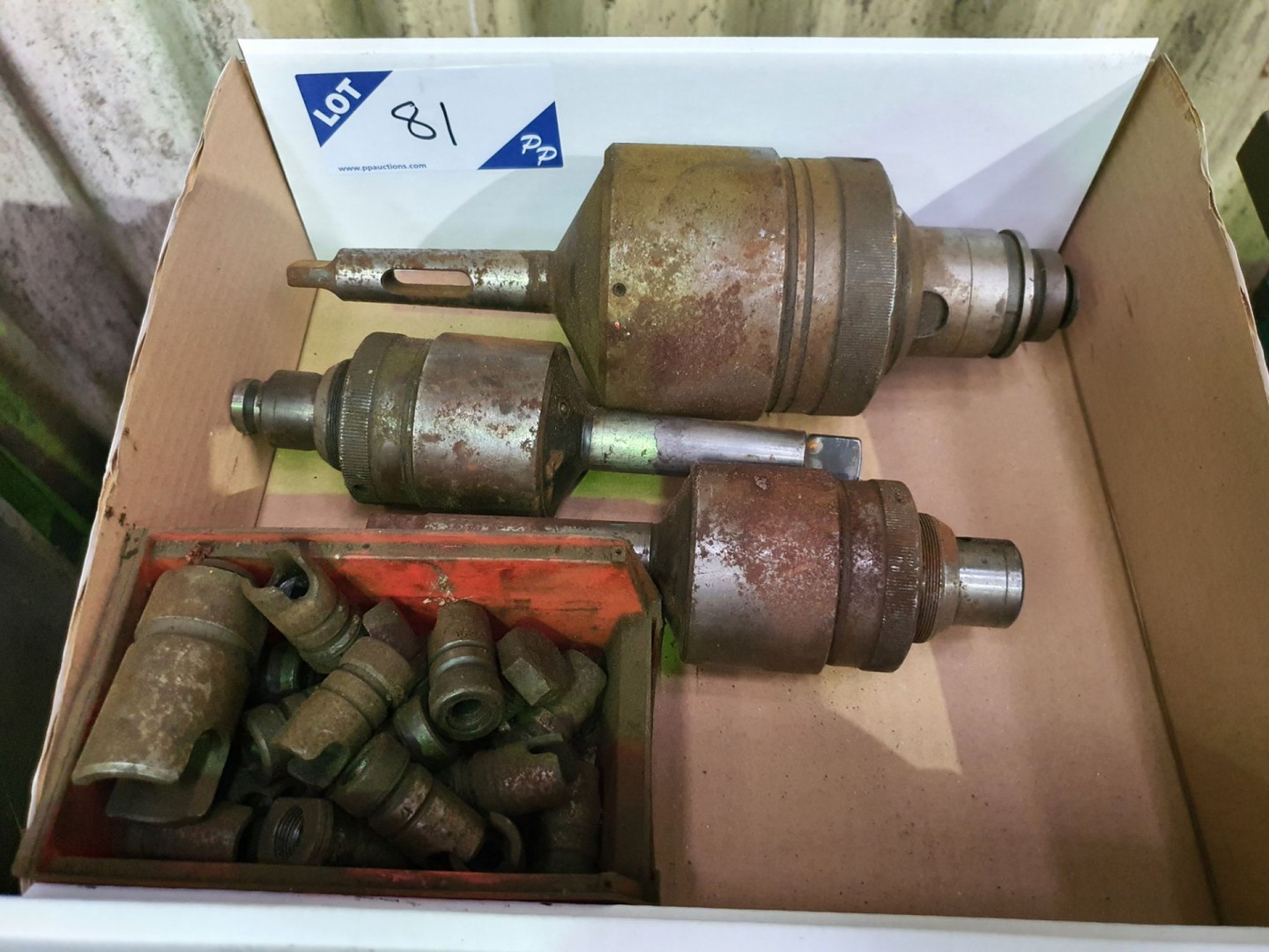 3x taper Quick-Lock tool holders with collets etc...