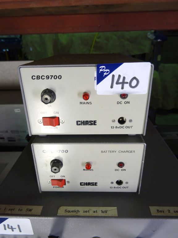 2x Chase CBC9700 battery chargers - lot located at...