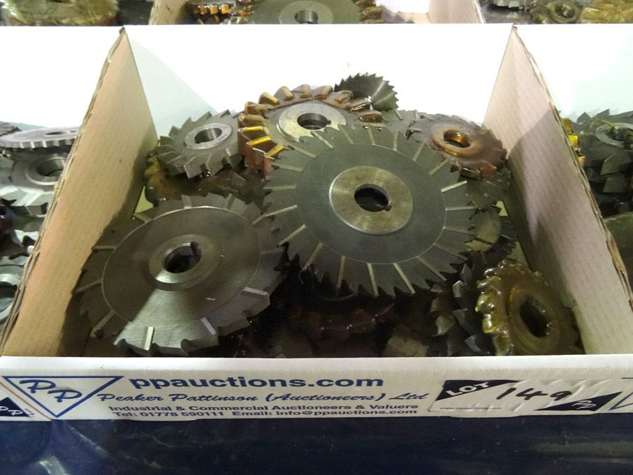 Qty various HSS side & face milling cutters to 6"...