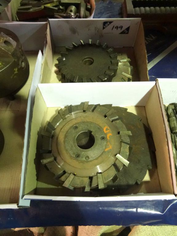 4x HSS milling cutters to 12" approx in 2 boxes -...