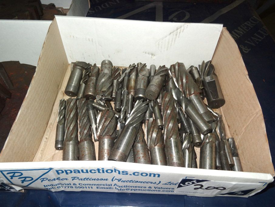 Qty HSS endmills to 1 1/4" approx - lot located at...