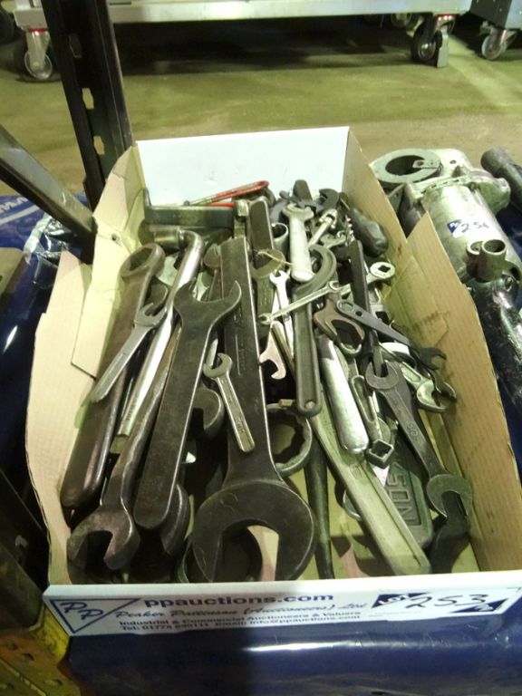Large Qty various spanners - lot located at: PP Sa...