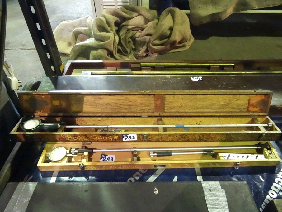 Mercer bore gauge, John Bull bore gauge in wooden...
