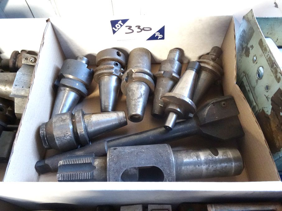 Qty various taper shank tool holders - lot located...