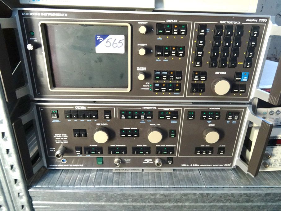 Marconi 2383 spectrum analyser with linking cables...