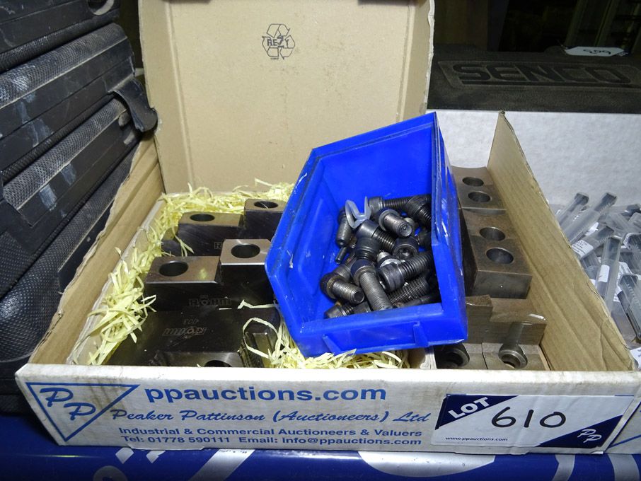 Qty various lathe chuck jaws - lot located at: PP...