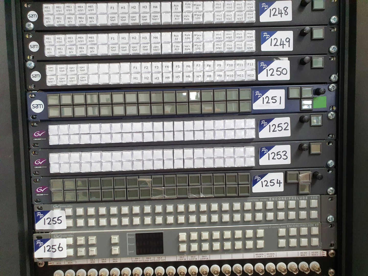Grass Valley FGAEK 9678570 AA 1U matrix panel (no...