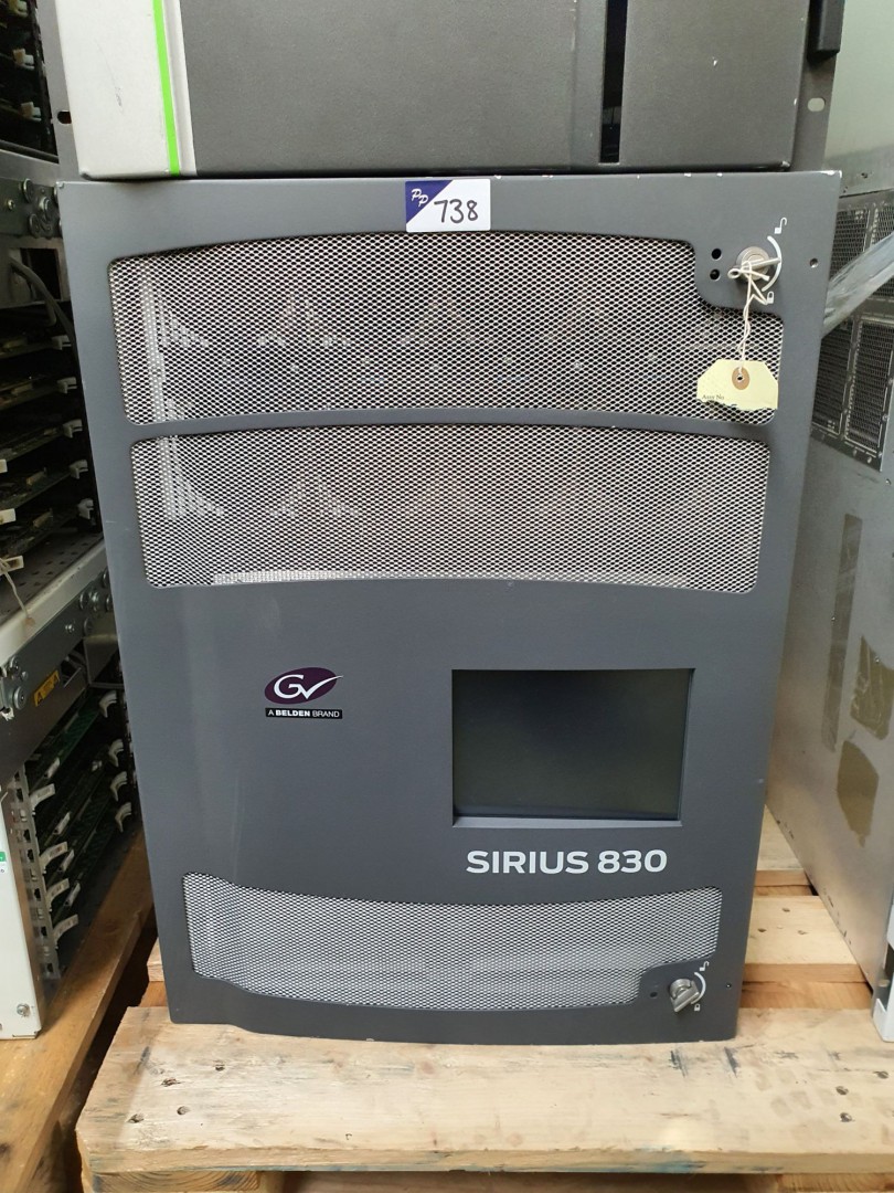 Grass Valley Sirius 830 frame with plug in card in...
