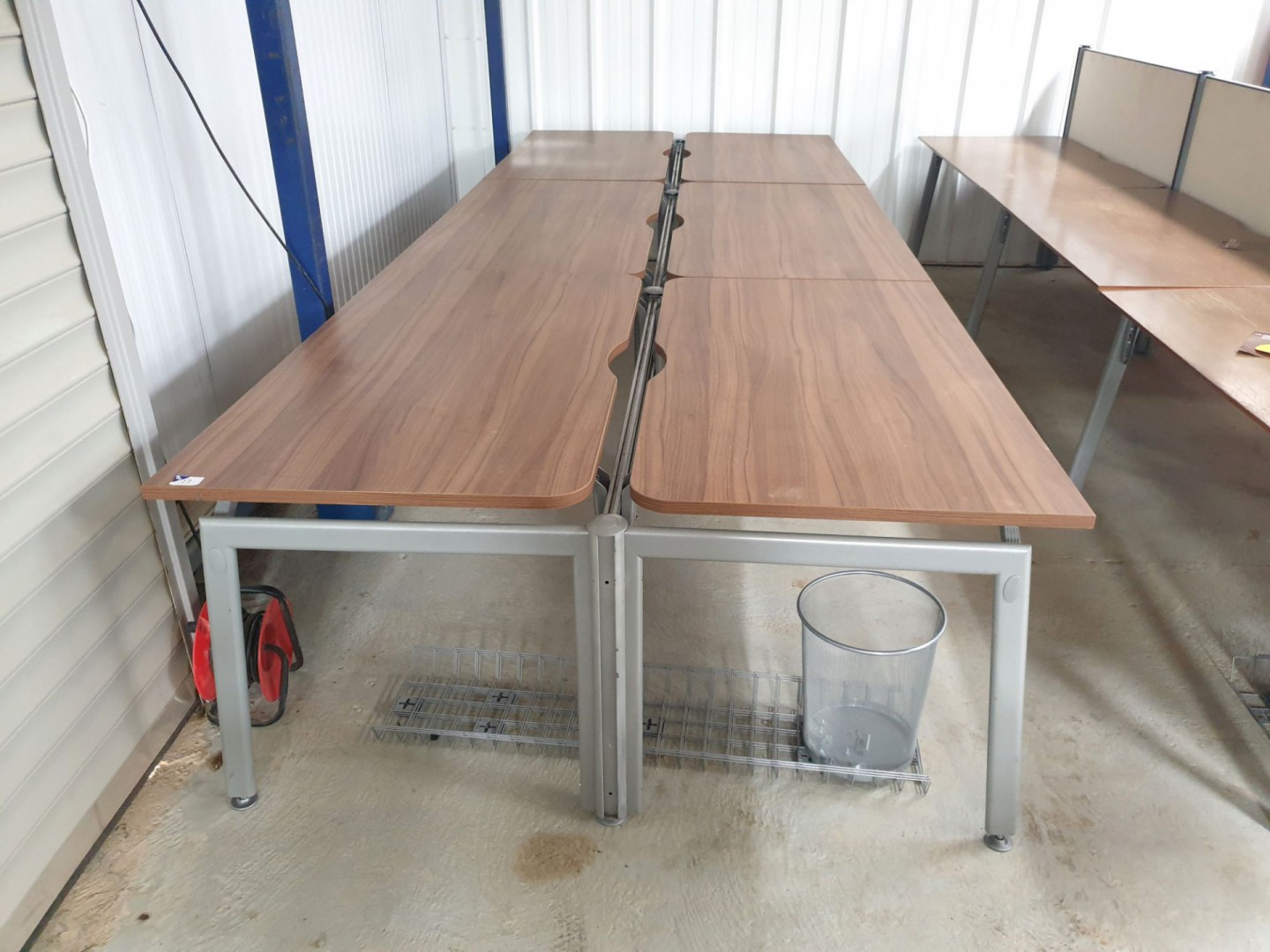 Office island inc: 6x Tangent dark wood effect off...