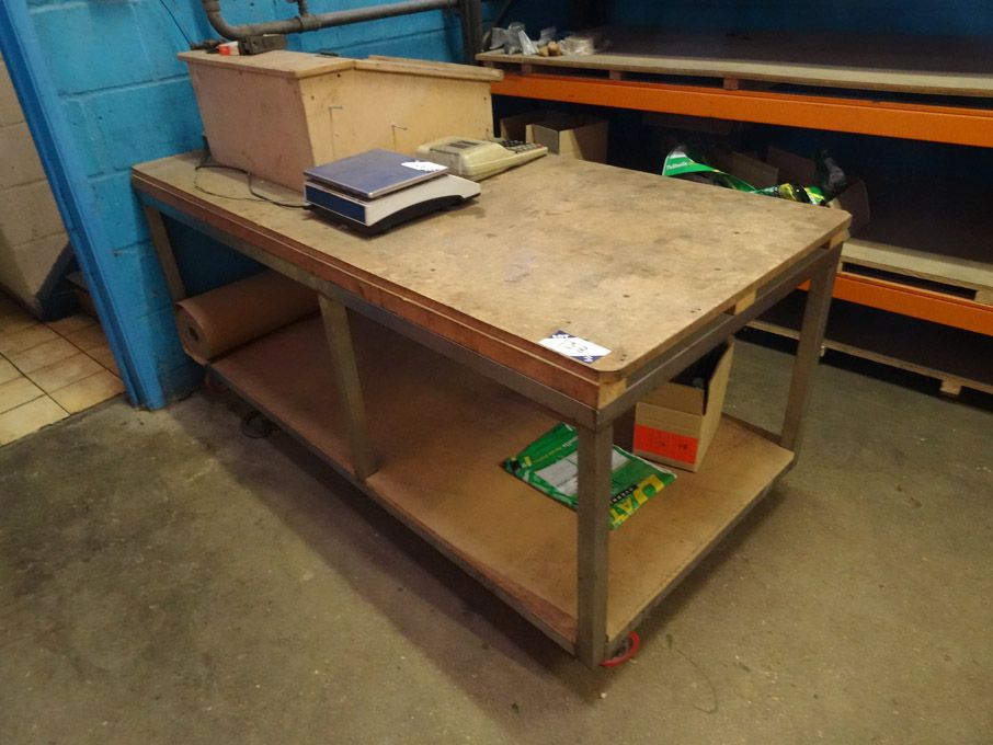 1820x820mm wooden top workbench on wheels
