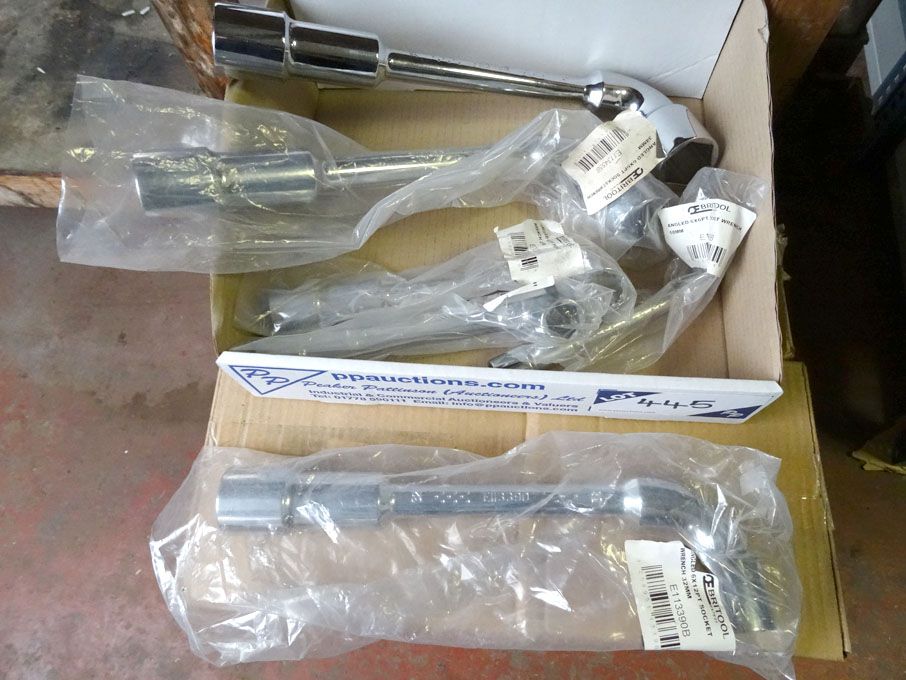6x Britool 6x 6PT angled socket wrenches, 18-35mm...